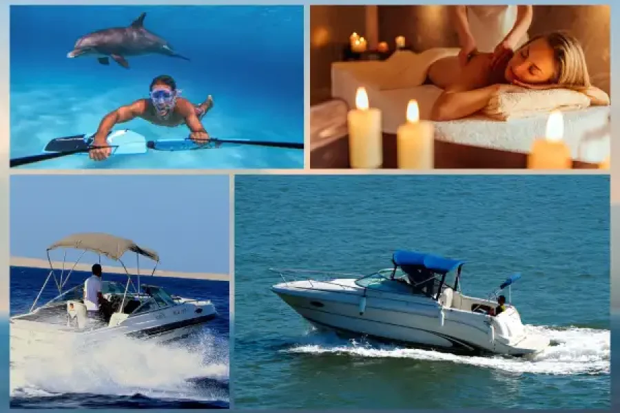 Private Speedboat Tour with relaxation and renewal at Cleopatra Massage with Transfer